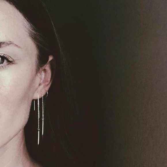 momento mori porcupine quill ear threader earrings - Picture 4 of 4